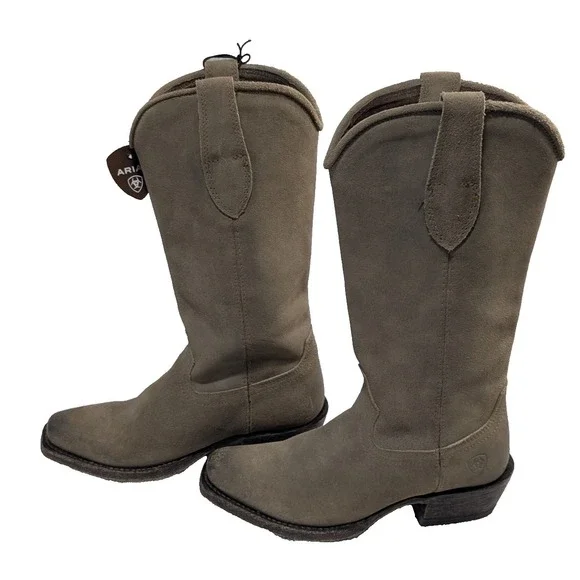 Ariat Leather Western Boot Memphis Burnt Taupe Light Brown Women's 5.5B 10047003 - Picture 2 of 16